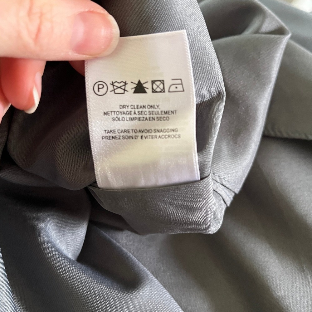 NWT Jenny Yoo Mira Convertible Pleated Strapless Chiffon Gown Denmark Blue Sz 14 - Picture 13 of 13